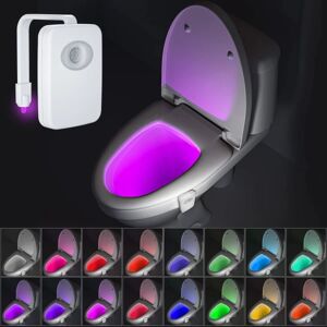 8-farvet toilet LED-lys – toiletlys inde i toilettet