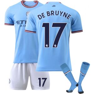 2223 Manchester City Home Børnefodboldtrøje nr. 17 De Bruyne - 6-7years