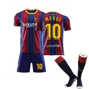 Fodboldsæt Fodboldtrøje Træningssæt 21/22 Messi Barcelona No.10 K S