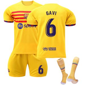 CNMR FC Barcelona 2023 fjerde trøje Gavi #6 fodboldtrøjesæt til børn Voksne zV 28(150-160CM)