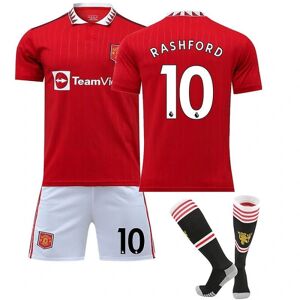 2022/23 Ny Manchester United fodboldtrøje til voksne K RASHFORD 10 Kids 16(90-100CM)
