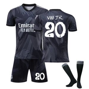 CNMR 2022-23 Real Madrid jubilæumsskjortesæt Benzema Vinicius V VINI JR. 20 22 (120-130cm)