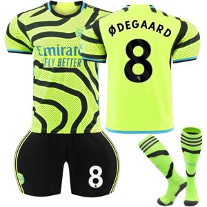 2023-2024 Arsenal Away Kids fodboldsæt med sokker nr. 8 Ødegaard Y 22