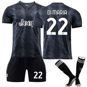 DI MARIA 22# Ude 22-23 Juventus fodbold T-shirt trøje sæt Y 26(140-150CM)