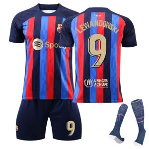 Barcelona Home Børne fodboldtrøje nr. 9 Lewandowski - 8-9years