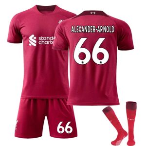 Liverpool FC 2022/23 Hjemmetrøje Alexander-Arnold No.66 fodboldtrøje 3-delt sæt til børn Voksne Z 28(150-160CM)