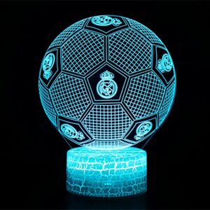 3D-Illusion Fußballlampe Real Madrid 7 Farben LED Touch Tischlampe Schlafzimmer Home Decor