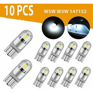 WATERBERST 10 stk 6000k Canbus T10 168 194 W5w Dome Licens Side Marker Led pære hvid