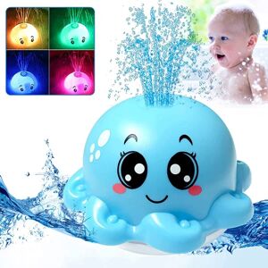 Babybadelegetøj Vandlegetøj, blækspruttespray Induktion Flydende badelegetøj med lys, poolbadelegetøj fra 1 år Baby Børn Småbørn Festgave