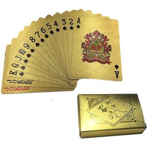 Marvel Card Game Vorallme 24 karat guld spillekort pokerspil dæk Gold Leaf Poker Sæt Plastic Magic Vandtæt dæk Magic Water Gift Collection-style 3