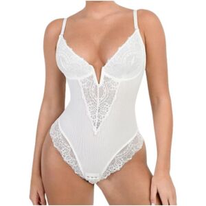 Blonde Shapewear Body Dame Mave Control Bodysuit Hvid White M