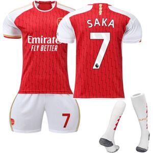 2023-2024 Arsenal Home Børnefodboldtrøjesæt nr. 7 SAKA. nr. 7 SIG nr 7 SAKA 6-7 Years