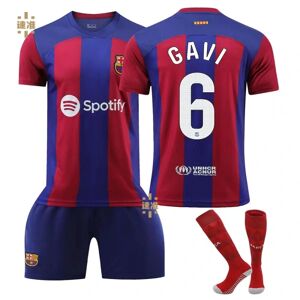 23/24 Barcelona Home Fodboldtrøje med trompeter 6 GAVI S