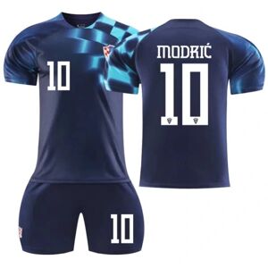 Europæisk fodbold Kroatien Samme Style Jersey nr. 10 Sportstøj CTJ-01 XS