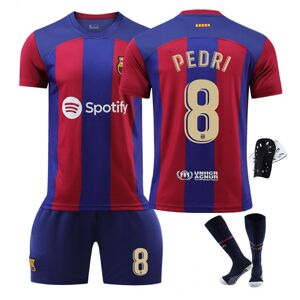 23-24 Barcelona hjemmebanetrøje Pedri nr. 8 (med strømpebeskytter) Pedri No. 8 with socks protector 28
