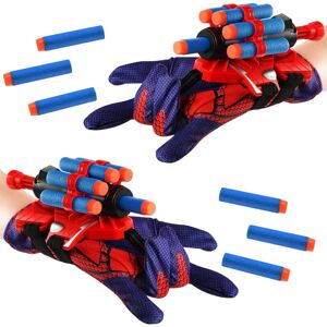 2 sæt Spiderman Launcher-handsker, børns cosplay-handske i plastik, Hero