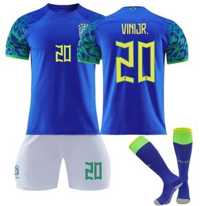 Galaxy sæt Brasilien fotbollströja T-shirt nr 20 Vinicius Junior 20 (110-120cm) 20 (110-120cm)