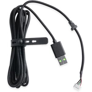 USB-opladningskabel PVC Line Wire til Razer Kraken Ultimate / 7.1 V2 RGB / V3 Wired / Kitty Edition h?rlursdelreparation Black