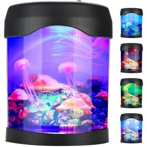 Mini Aquarium Light USB Aquarium Mood Light Bærbar Mini Skrivbords Aquarium Lamp med farvebyte for heminredning