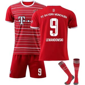 Galaxy Lewandowski #9 22-23 Ny säsong fotboll T-shirts sæt Golden Special Edition Barn 26(140-150CM) Bayern München Hemma Barn 24(130-140CM)