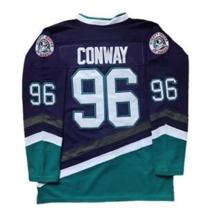 Galaxy Tröja Charlie Conway Tröja #96 CONWAY filmhockeytröja blå M