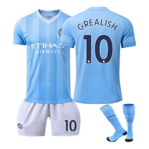 Galaxy Manchester City Grealish nr 10 fotbollströja XS (højde 155-165 cm, vægt 45-50 kg)