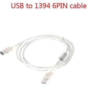 1 X Firewire Ieee 1394 6-bens han til USB 2.0 han adapter konverterkabel ledning Shytmv