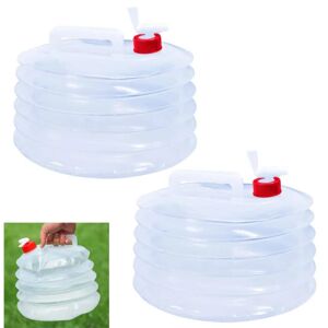 GL 2-Pack vandflaske med hane 5L sammenklappelig vandbeholder Overl Multicolor
