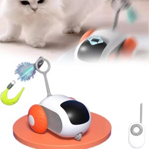 FMYSJ Crazy Joy Car Remote Control Electric Cat Toy Interactive, Cat Self Happiness And Boredom Relief Legetøj, Dual Mode, Genopladeligt (FMY) Orange