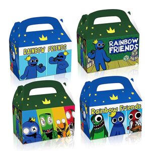 FMYSJ 12 stk Rainbow Friends Party Papir Candy Gavepose Cookie Popcorn Box Portable (FMY) Multicolor 12pcs