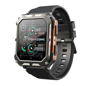 FMYSJ Njord Gear Indestructible Smartwatch, robust taktisk smartur med hjertefrekvens (FMY) ORANGE