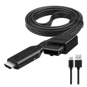 FMYSJ Hd N64/gamecube/snes til HDMI-konverter - Plug And Play 1080p Hd Link - Wiistar Hd-kompatibel (FMY) Black
