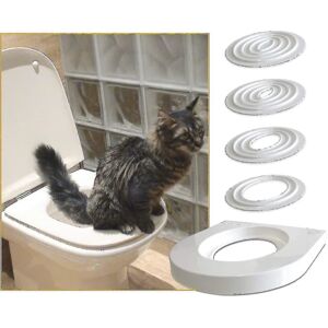 FMYSJ Kattetoiletsæde Toilettræningssystem Affaldskasse Affaldsspand Toiletsædetræningssystem til at vænne din kat til toilettet (FMY)