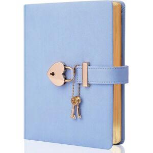 Heyone Dagbog for piger med lås og 2 nøgler, dagbog med lås til piger i alderen 8-12, hjerteformet låst journal til kvinder, guldkantede sider 5,3 x 7 tommer