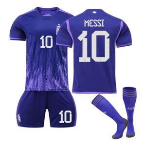 Unbranded Lionel Messi Argentina-trøje 3-stjernet VM 28（height 150-155cm, weight 40-45KG）
