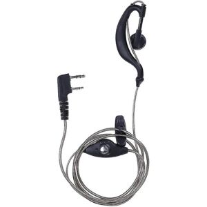 Sort 2 Pin Ptt Mic Headset Kompatibel med Kenwood Radio Baofeng Uv5r Car