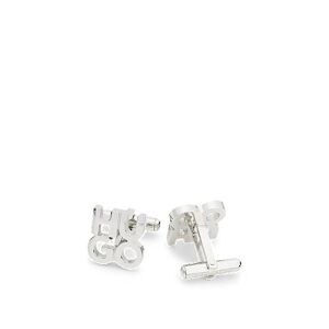 HUGO Stacked-logo cufflinks in stainless steel