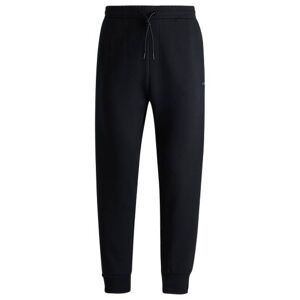 Boss Stretch-cotton tracksuit bottoms with logo print