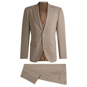Boss Regular-fit suit in crease-resistant stretch wool