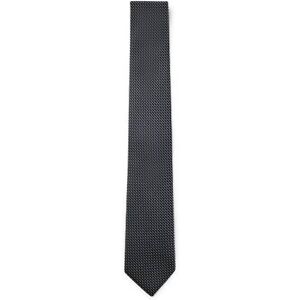 Boss Silk-jacquard tie with all-over micro pattern