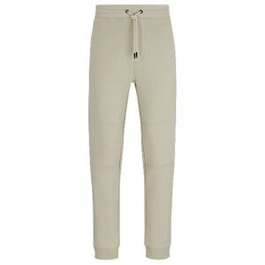 Boss Cotton-terry tracksuit bottoms with contrast trims