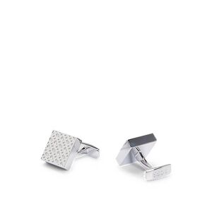 Boss Square cufflinks in brass with engraved monograms