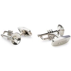 Boss Italian-made cufflinks with trumpet head and branded fastening