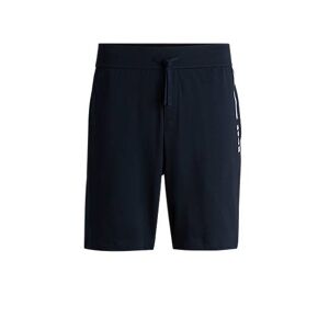 Boss Regular-rise shorts in French terry with logo detail