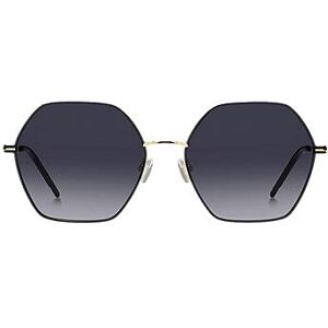 Boss Angular sunglasses in black and gold-tone steel