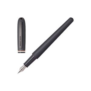 Boss Brushed fountain pen with signature-stripe midring