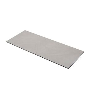 LindDNA Leather board rectangular 27x11 cm - Nupo light grey/steel black OUTLET
