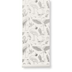 Ferm Living Katie Scott Wallpaper Birds L: 10 m - Off-White