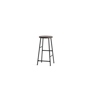 HAY Cornet bar stool Low H: 65 cm - Soft black/Smoked solid oak