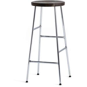 HAY Cornet bar stool high H: 75 cm - Chromed steel/Smoked solid oakHAY Cornet bar stool high H: 75 cm - Chromed steel/Smoked solid oak OUTLET